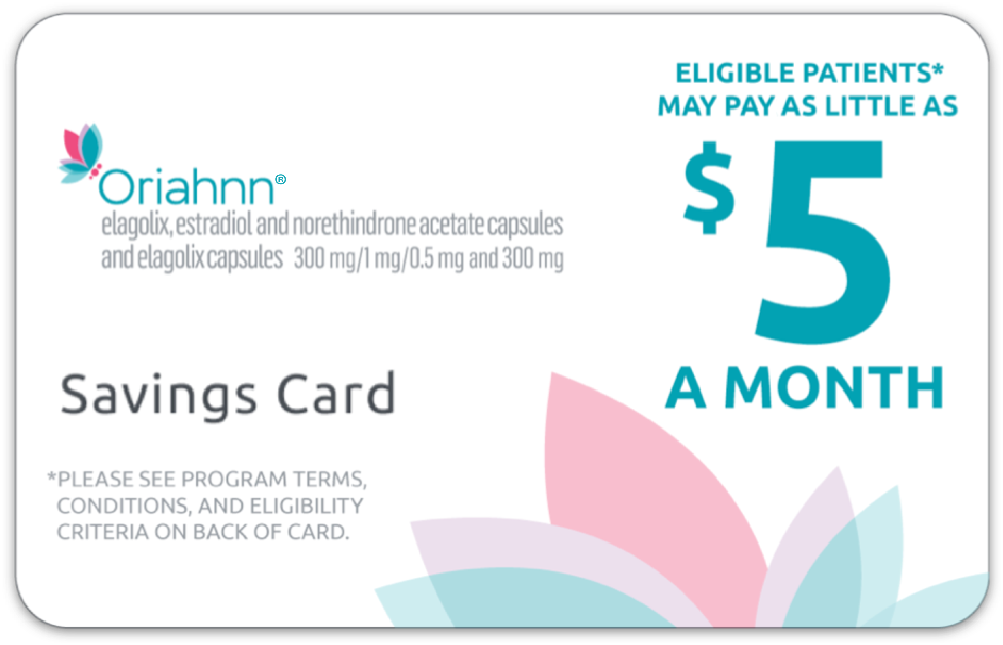 ORIAHNN® Savings Card
